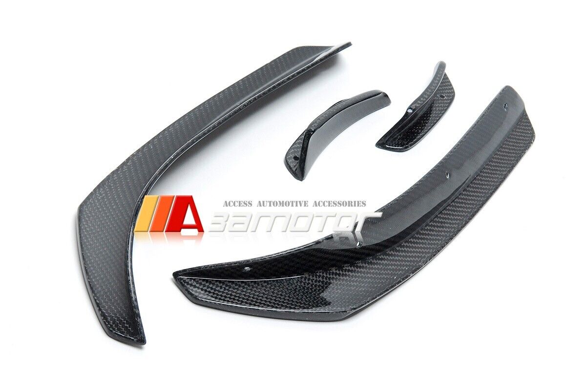 Carbon Fiber Front Bumper Side Canards Set fits 2022-2025 Mercedes W206 C-Class AMG