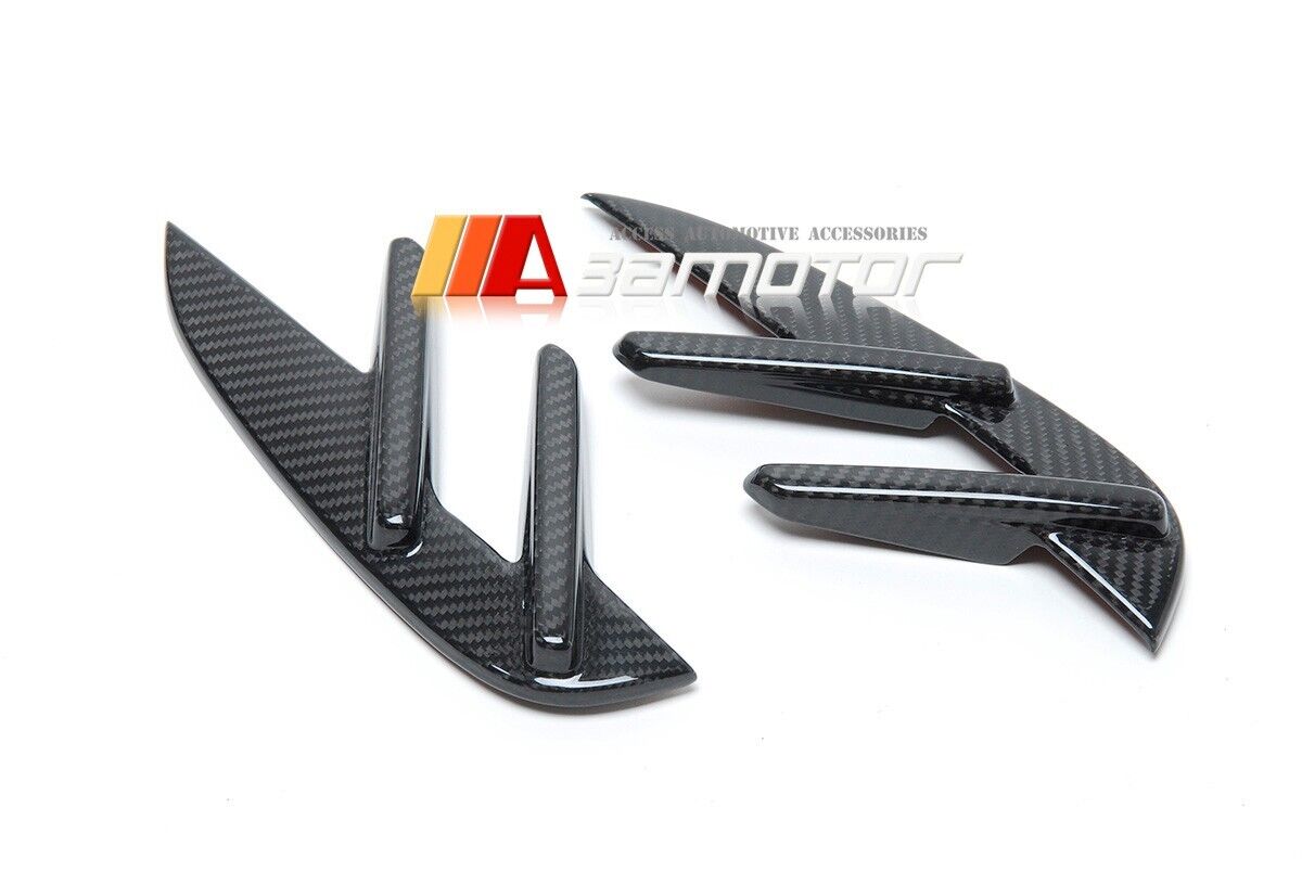 Dry Carbon Fiber Fender Side Marker Vent Trim Covers Set fits 2021-2024 G80 M3 Sedan