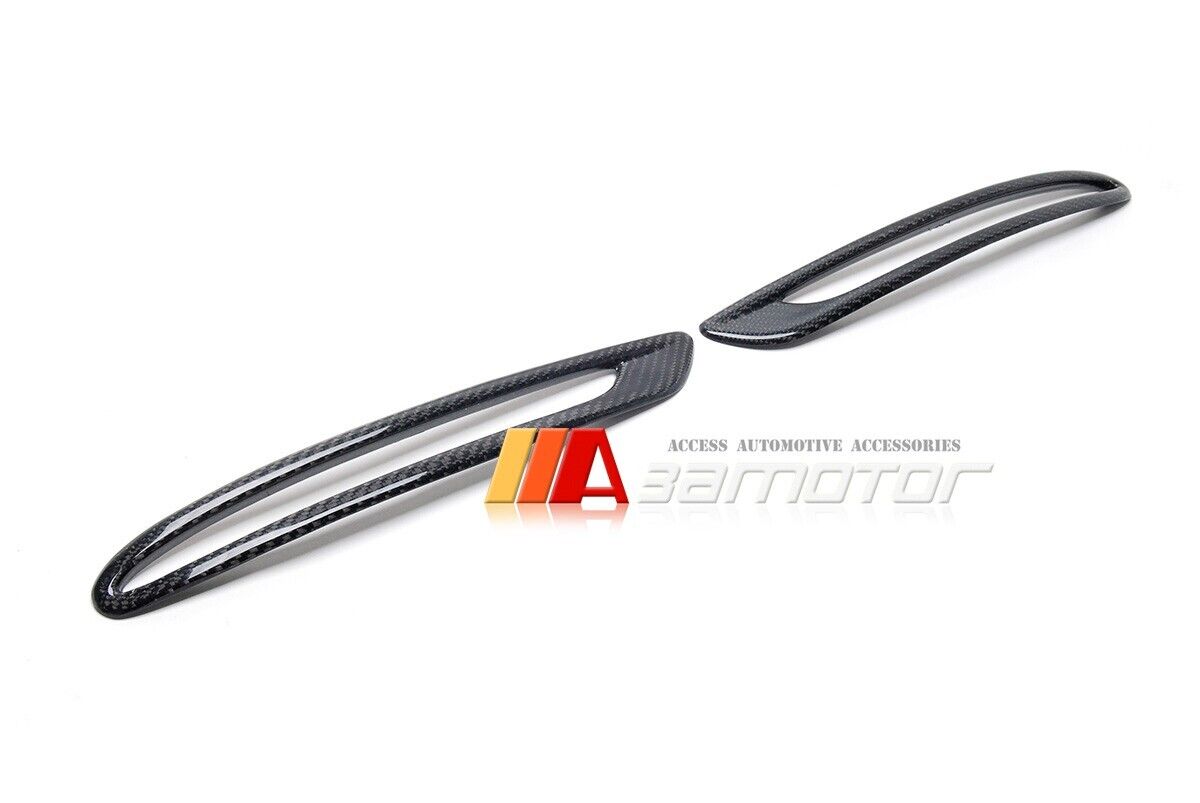 Carbon Fiber Rear Bumper Fog Light Surrounds Set fits 2022-2025 Mercedes W206 C-Class AMG