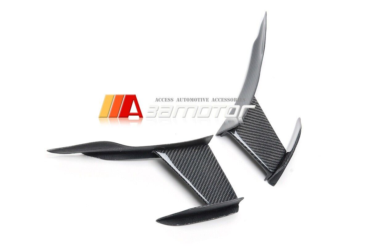 Carbon Fiber Front Bumper Side Canards Set fits 2015-2020 BMW F80 M3 / F82 F83 M4