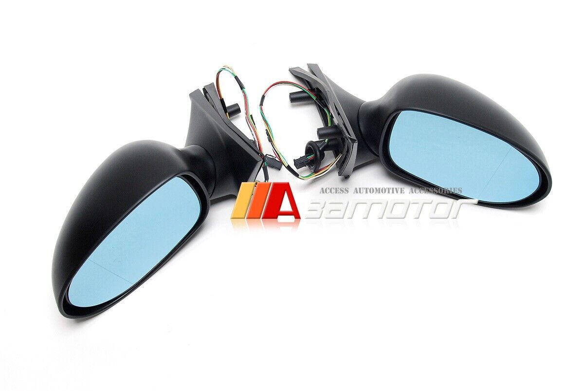 3AMOTOR Manual Fold Heated Side Mirrors Set M5 Style fits 2003-2010 BMW E60 E61 5-Series LHD
