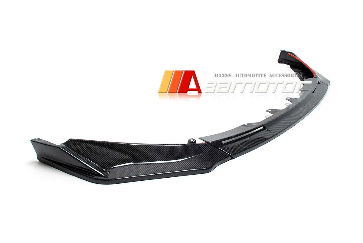 Carbon Fiber Front Bumper Lip Spoiler Set V Style fit for 2021-2025 BMW G80 M3 / G82 G83 M4
