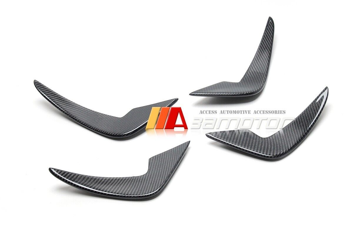 Carbon Fiber Front Bumper Side Canards 4 PCS Set fits 2016-2018 BMW F87 M2 Coupe