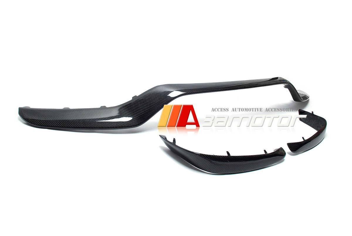 Carbon Fiber Front Bumper Center Lip + Upper Trims fit for 2016-2018 Mercedes W205 Sedan/ C205 Coupe C63 C63S AMG