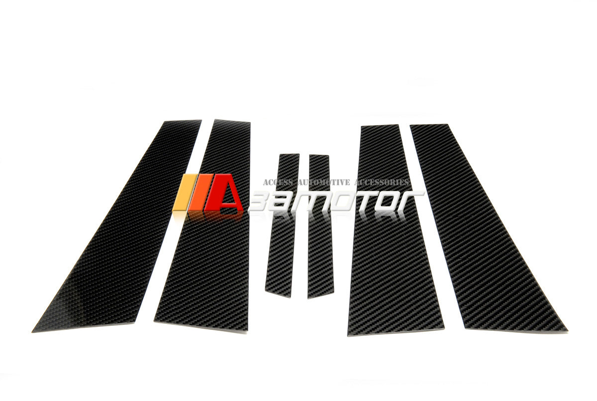 Carbon Fiber Door B Pillar Panel Trim Covers 6PCS Set fit for 2006-2013 Mercedes W221 S-Class Sedan