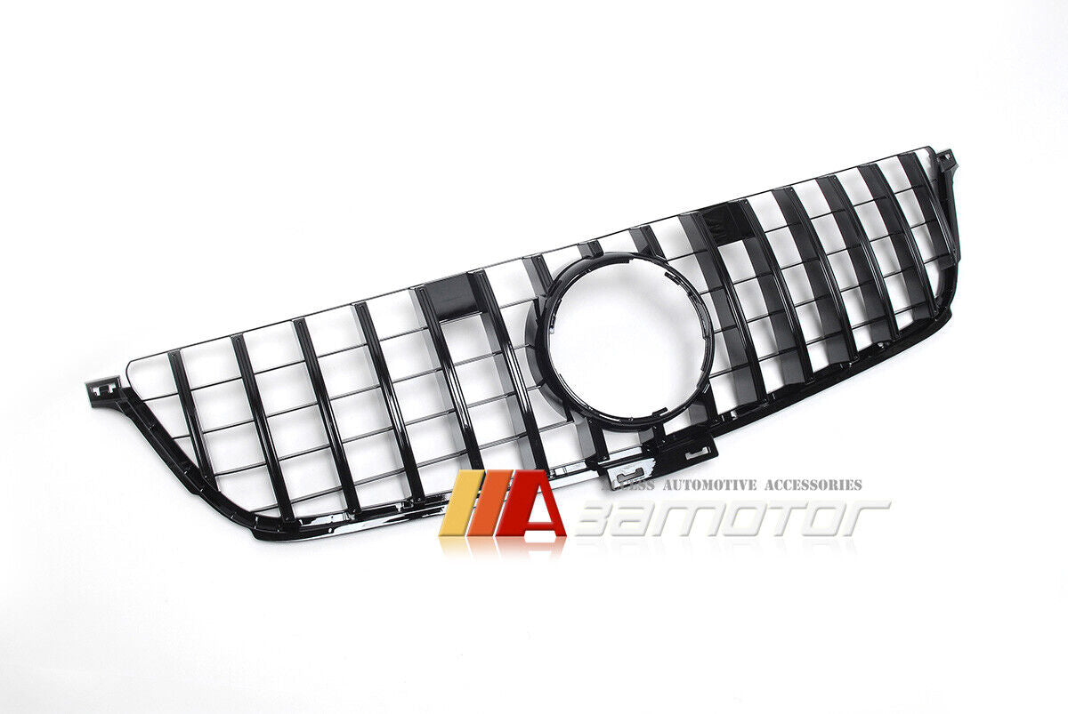 All Black GT Style Front Bumper Grille fit for 2012-2015 Mercedes W166 ML-Class SUV