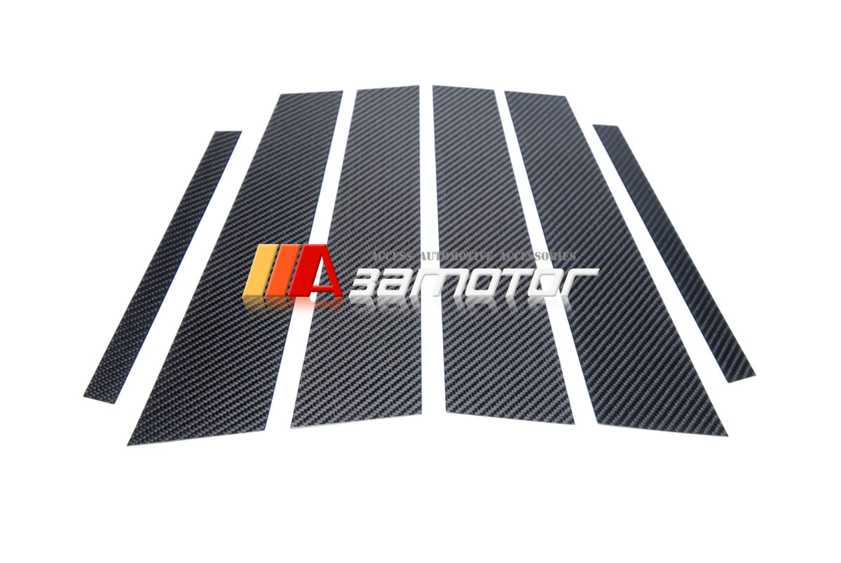 Carbon Fiber Trim B Pillar Panel Trim Cover 6PCS Set fit for 2017-2023 Mercedes W213 E-Class Sedan