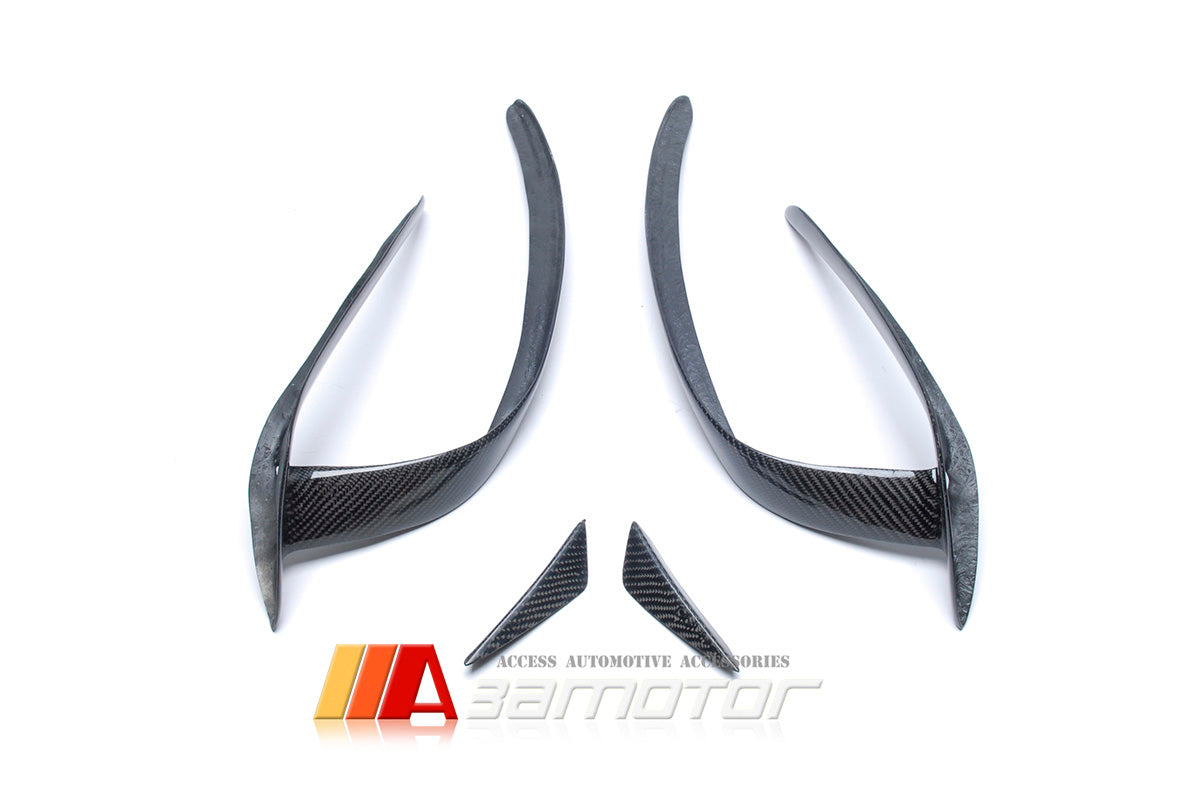Carbon Fiber Front Bumper Side Canards 4 PCS Set fit for 2013-2017 Mercedes W176 AMG Package & A45