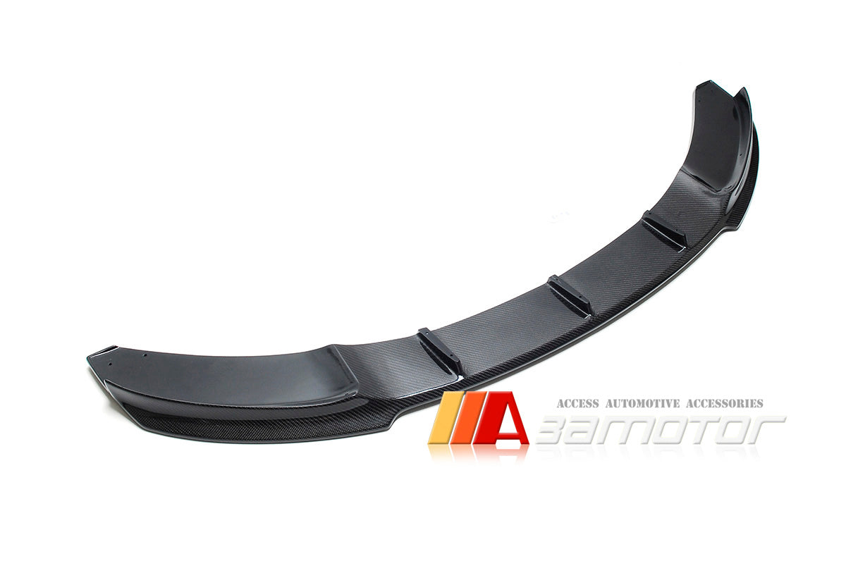 Carbon Fiber V Front Bumper Lip Spoiler fit for 2014-2019 BMW F32 / F33 / F36 4-Series M Sport