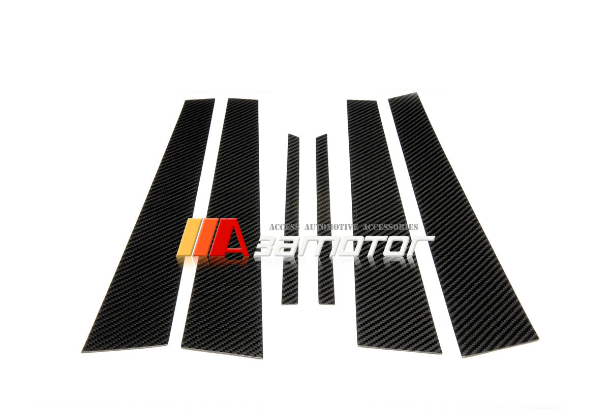 Carbon Fiber Door B Pillar Panel Trim Covers 6PCS Set fit for Mitsubishi Evolution EVO 7 / EVO 8 / EVO 9