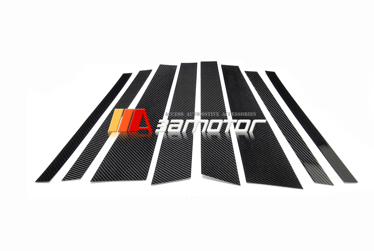 Carbon Fiber Door B Pillar Panel Trim Covers 8PCS Set fit for 2006-2013 BMW E70 X5