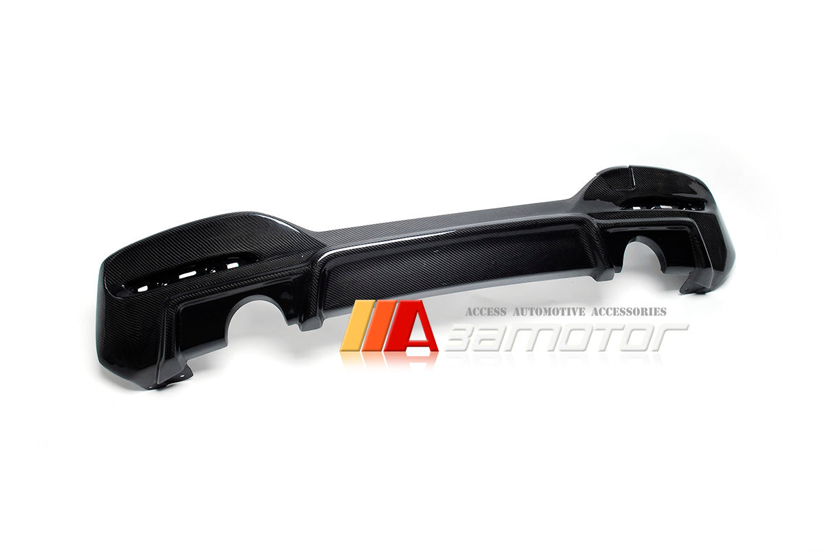 Carbon Fiber E Rear Bumper Diffuser Dual fit for 2015-2018 BMW F20 / F21 1-Series LCI M Sport