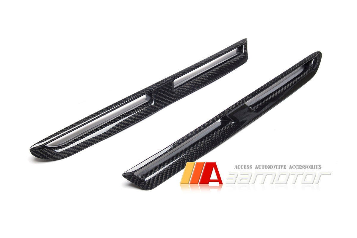 3AMOTOR Carbon Fiber Front Fender Wing Side Vents Set fits 2009-2021 Nissan GT-R GTR R35