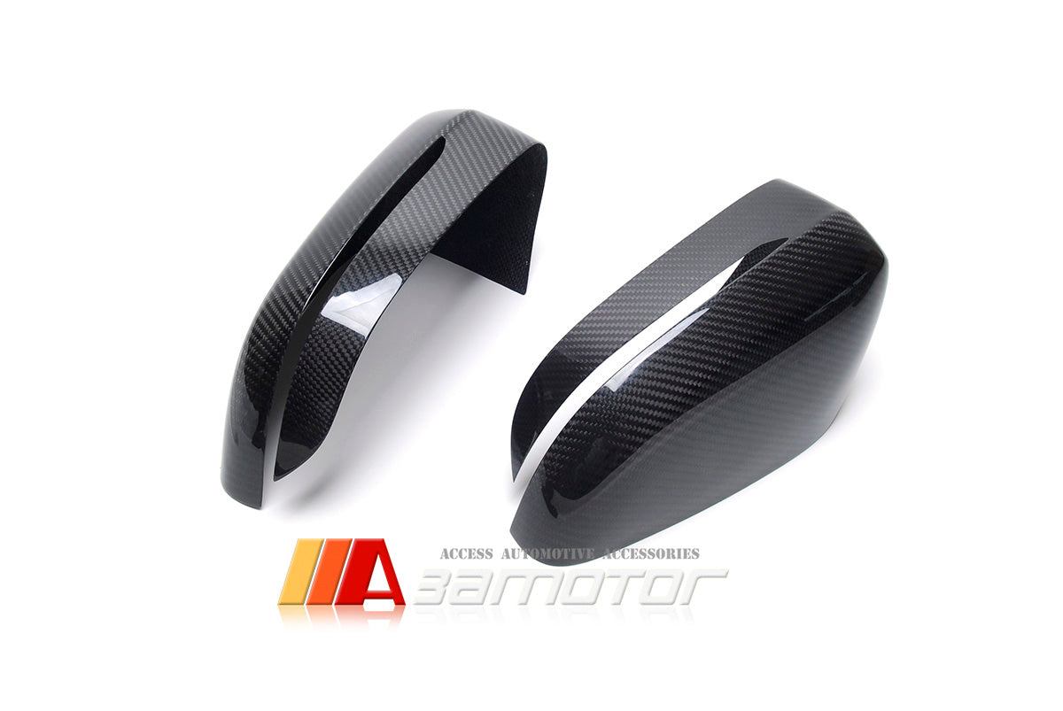 Carbon Fiber Side Door Mirror Trim Covers Set fit for 2017-2021 BMW G30 / G31 5-Series