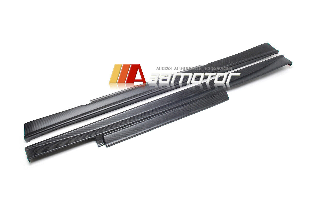 Replacements Matte Carbon Fiber M Side Skirts fits 2009-2016 Nissan GT-R R35