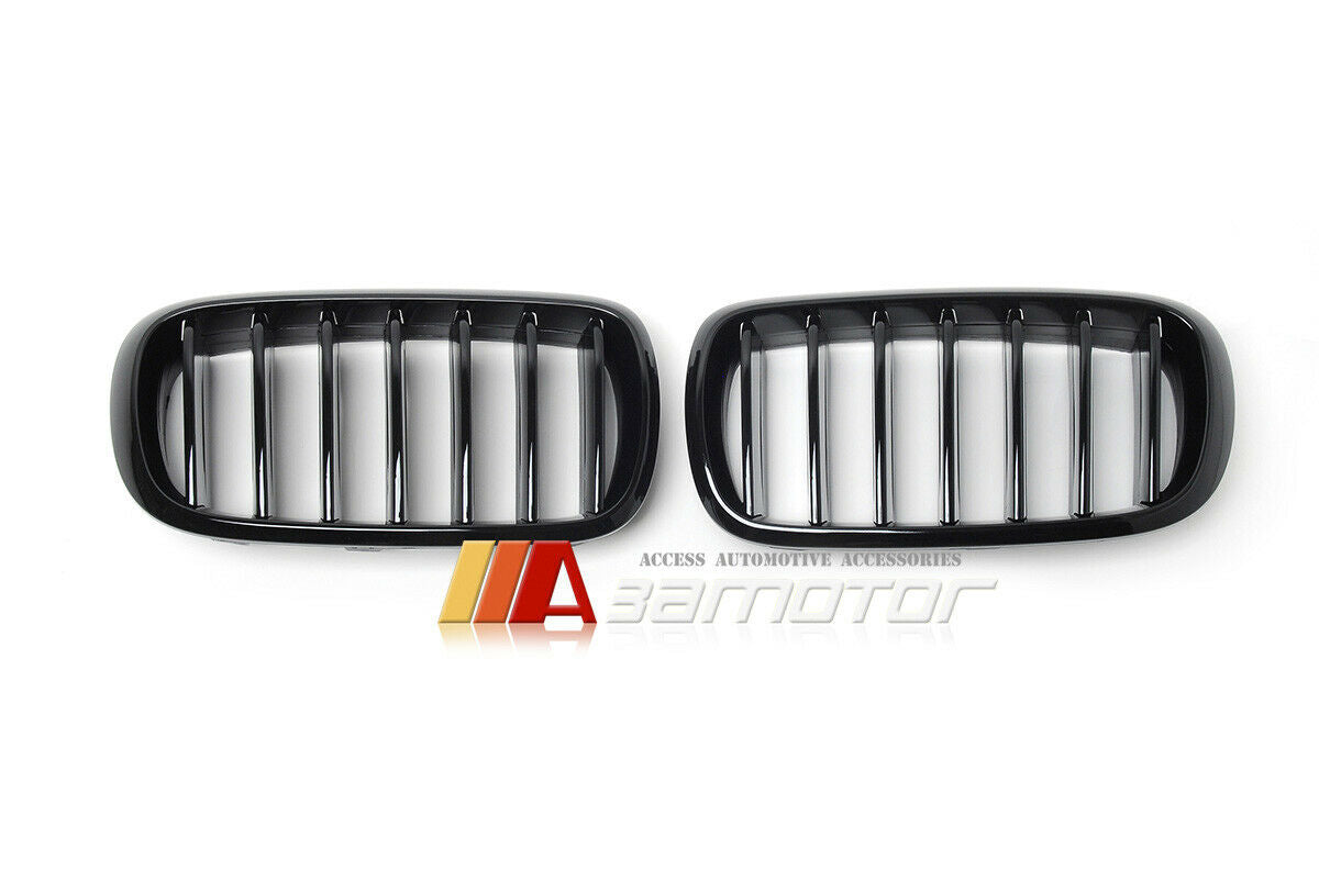 Gloss Black Front Kidney Grilles Set fit for 2014-2018 BMW F15 X5 X5M / F16 X6 X6M