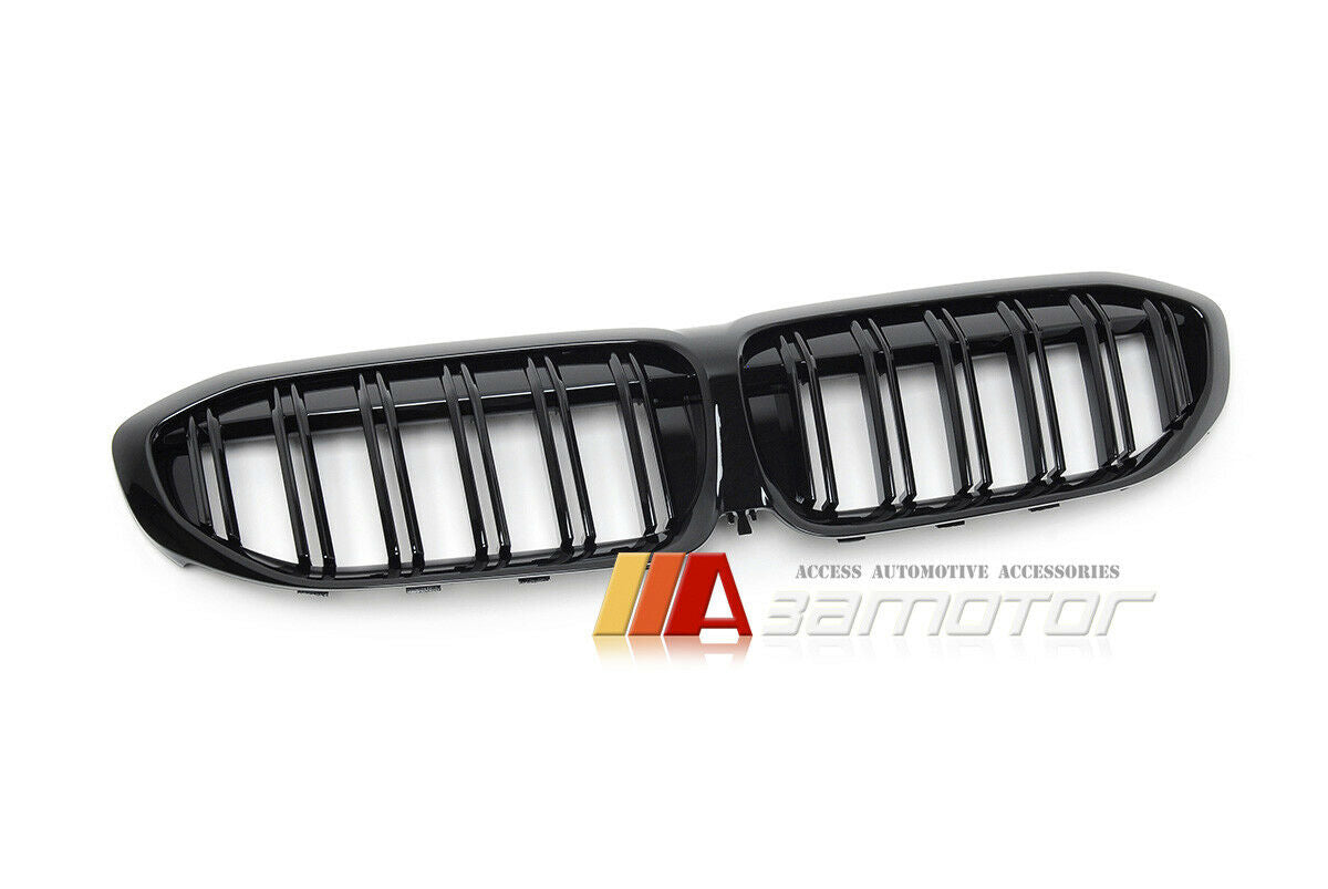 Gloss Black Dual Slat Front Grille fit for 2019-2022 BMW G20 / G21 3-Series