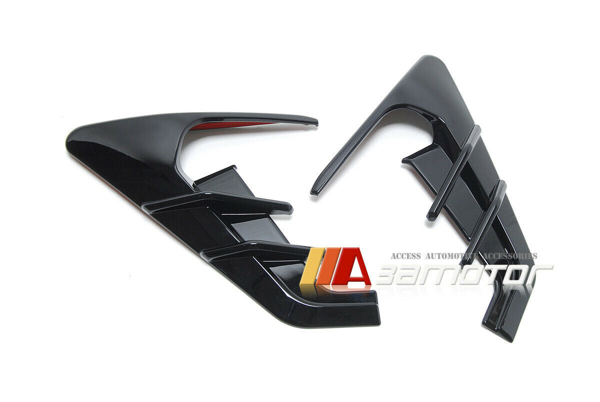 Gloss Black Fender Camera Side Marker Trim Covers Set fit for Tesla Model 3 / Model Y