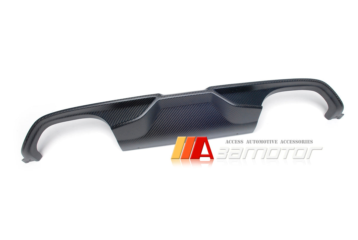 Matte Carbon Fiber AK Rear Bumper Diffuser fit for 2014-2020 BMW F80 M3 / F82 F83 M4