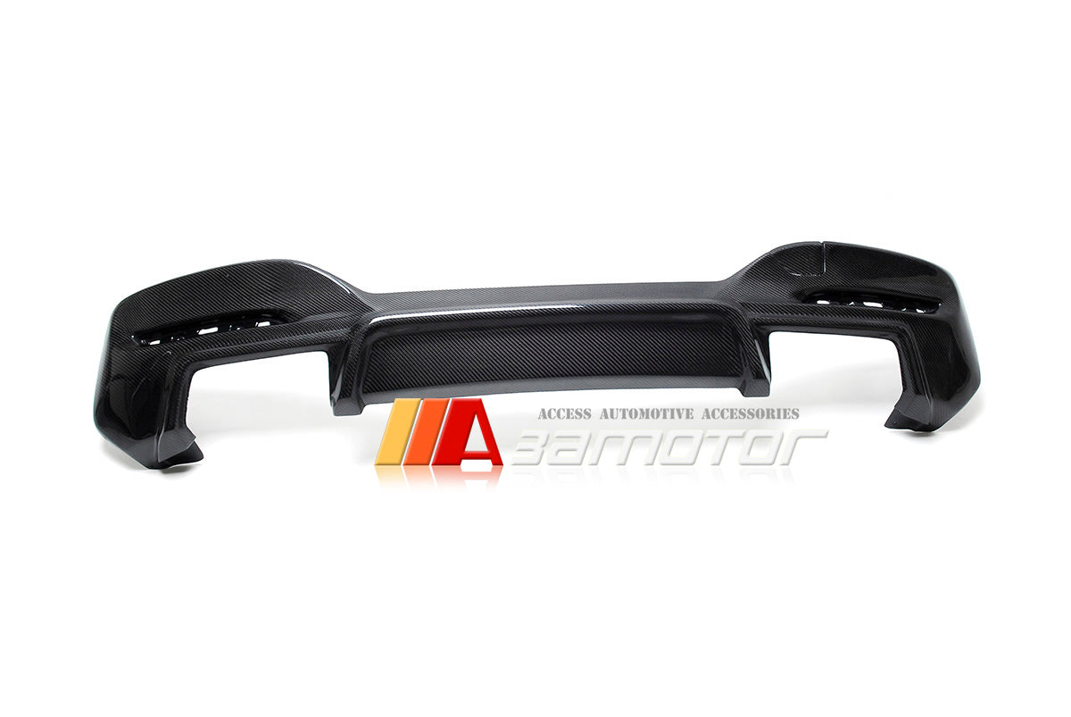 Carbon Fiber E Rear Bumper Diffuser Quad fit for 2015-2018 BMW F20 / F21 1-Series LCI M Sport