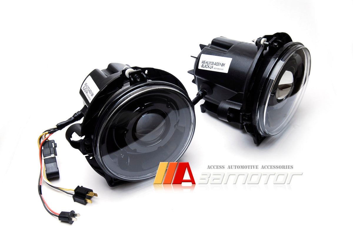 Black Housing Projector Head Lights Set fit for 2002-2006 Mercedes W463 G-Class