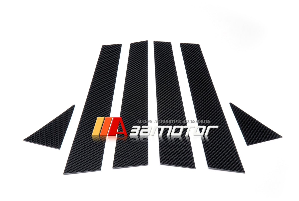 Carbon Fiber Door B Pillar Panel Trim Covers 6 PCS fits 2008-2014 Subaru GRB Wagon Impreza WRX STi