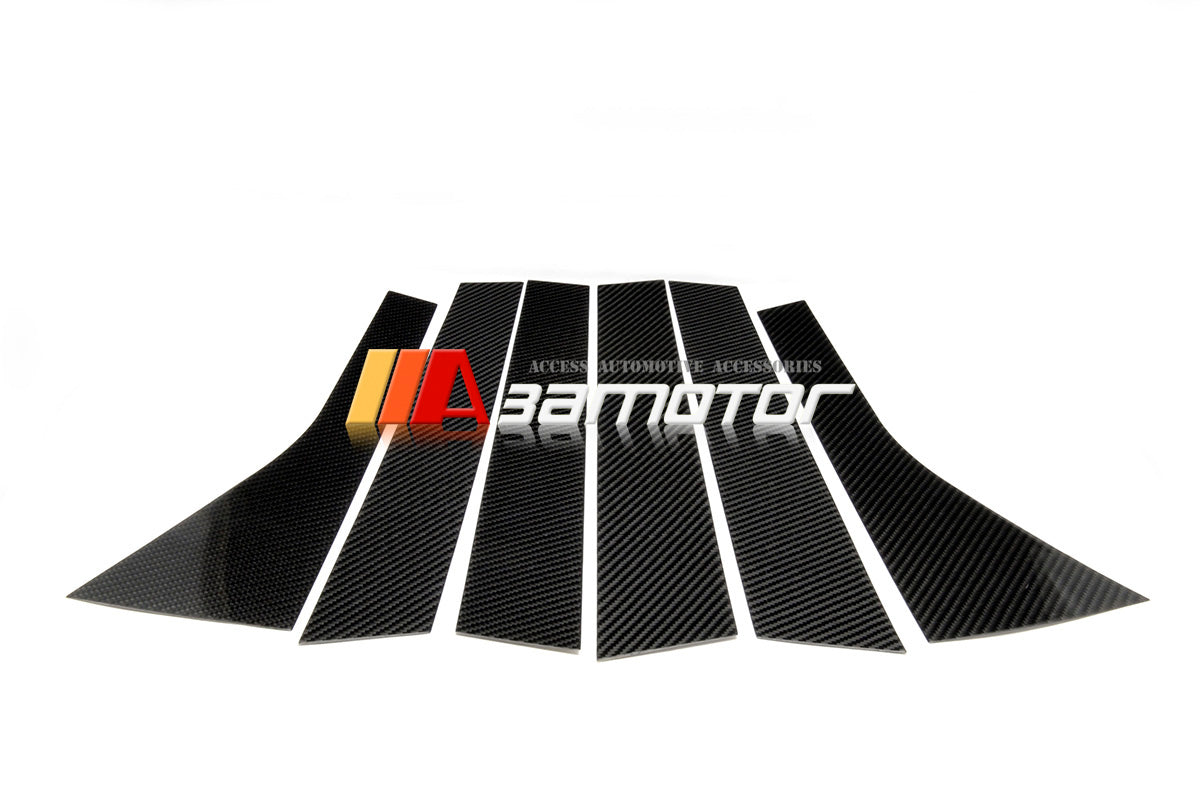 Carbon Fiber Door B Pillar Panel Trim Covers 6PCS Set fit for 2008-2011 Honda Fit / Jazz