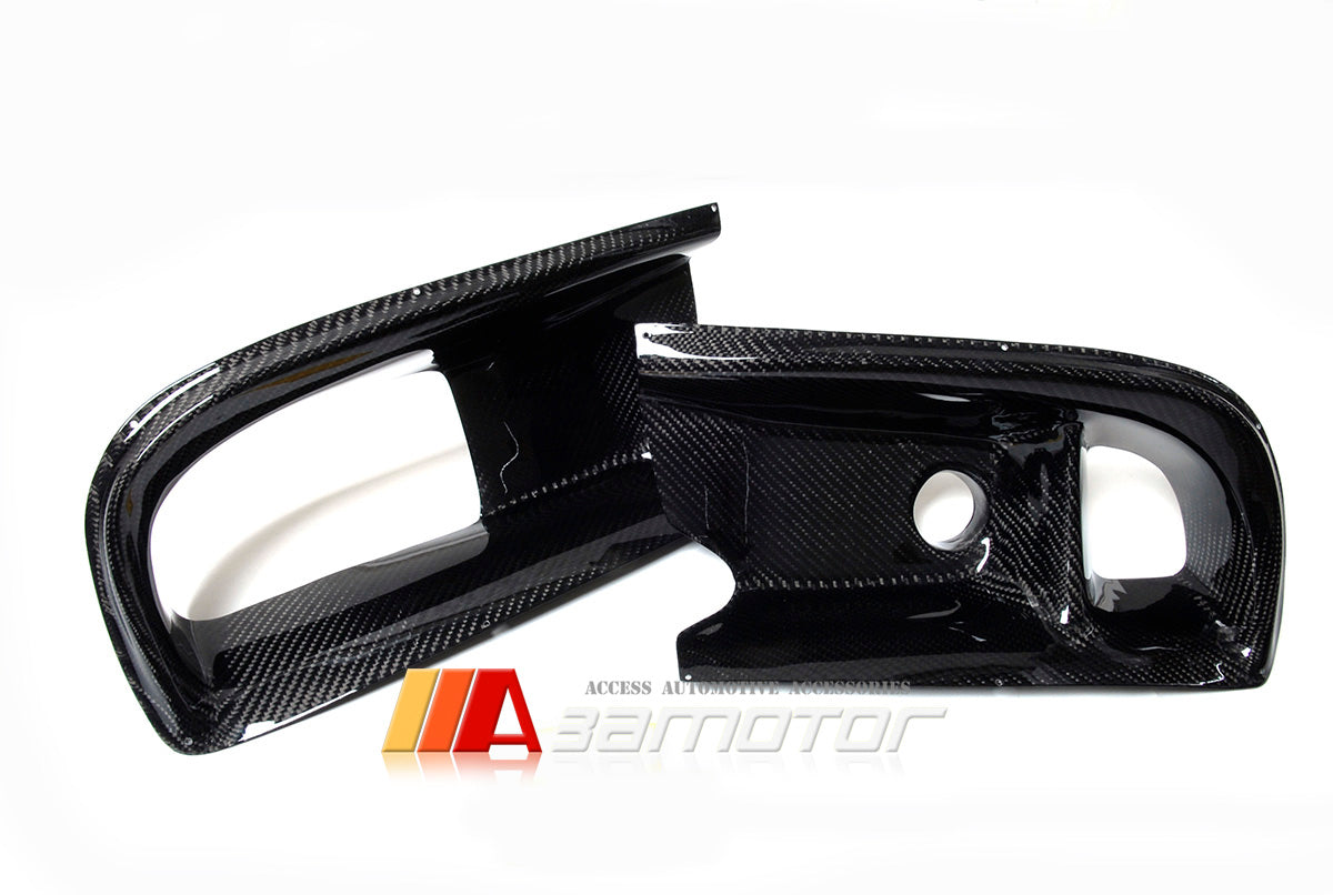 Carbon Fiber Dual Air Oil Intake Front Bumper Ducts Set fit for Mitsubishi Lancer Evolution IX EVO 9