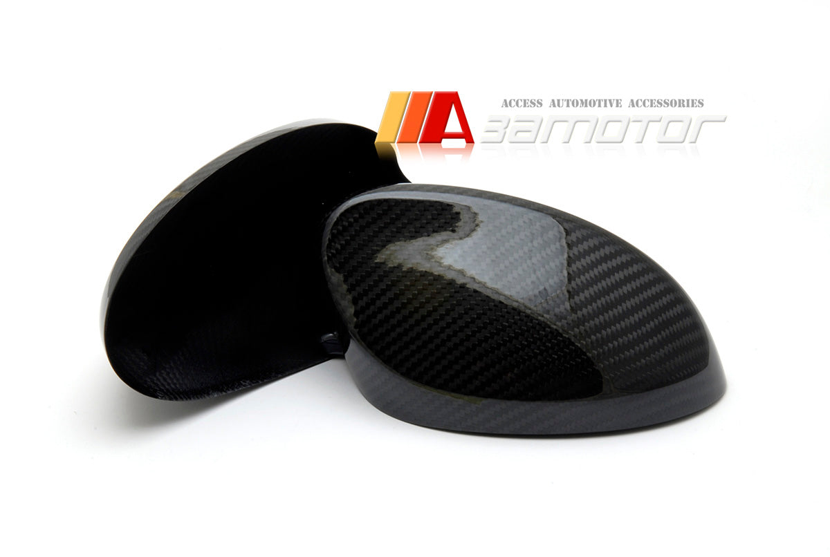 Dry Carbon Fiber Side Mirror Cap Cover Trims Set fit for 2007-2009 BMW E92 / E93 3-Series Pre-LCI
