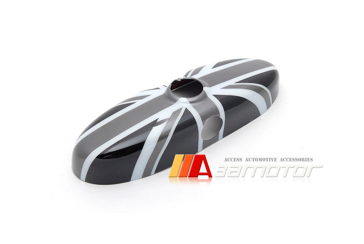 Black Union Jack UK Flag Rear View Mirror Cover fit for MINI Cooper R55 / R56 / R57 / R59