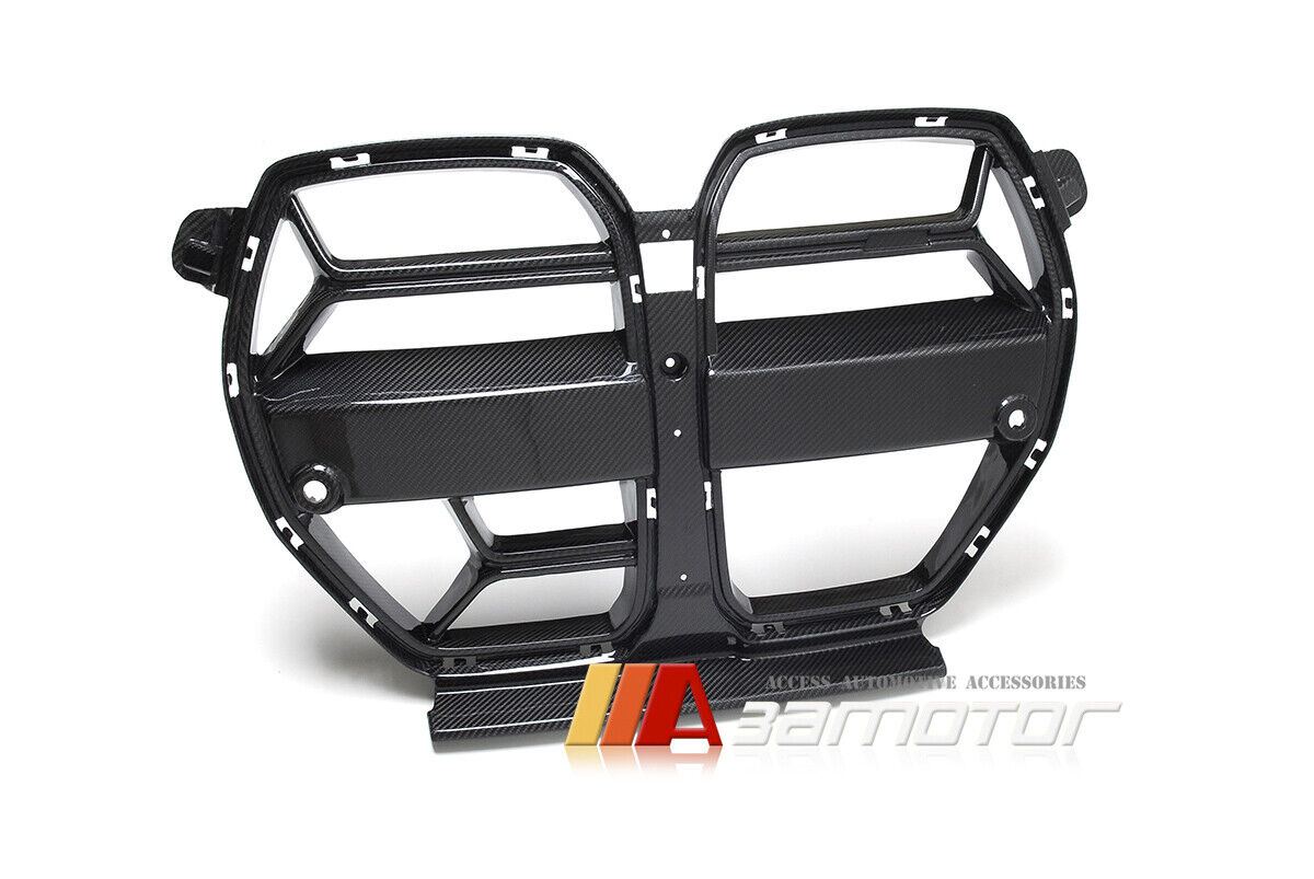 Dry Carbon Fiber CSL Front Bumper Grille fit for 2021-2023 BMW G80 M3 / G82 G83 M4 with ACC