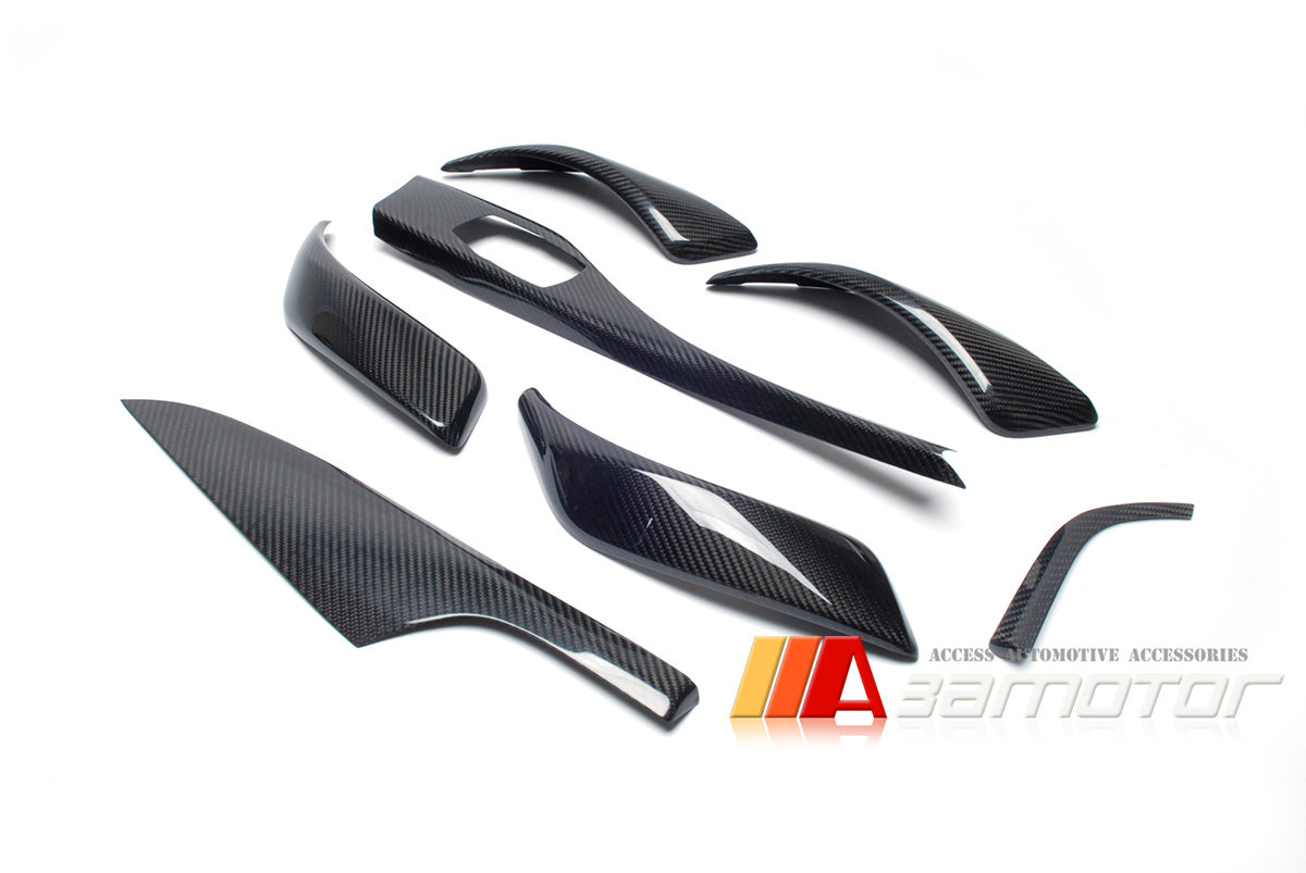 Carbon Fiber Interior Trim Control Dashboard Panels 7 PCS Set fit for 2012-2014 BMW F20 / F21 Pre-LCI 1-Series LHD