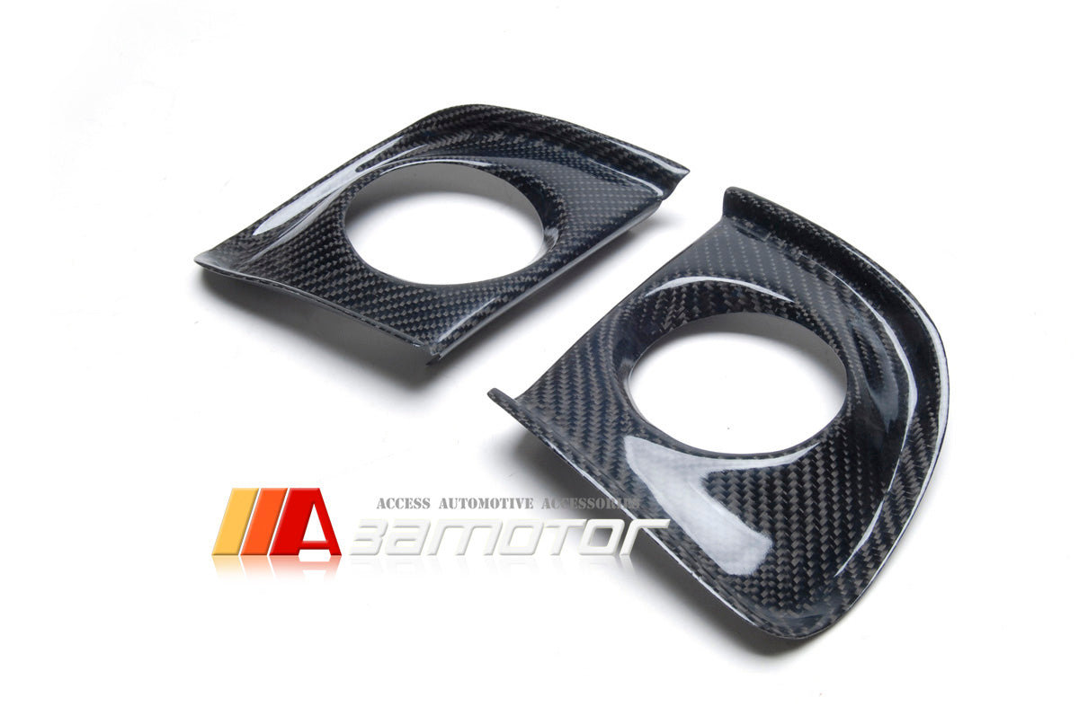 Carbon Fiber Fog Lamp Light Trim Covers Set fit for Mitsubishi Lancer Evolution X EVO 10