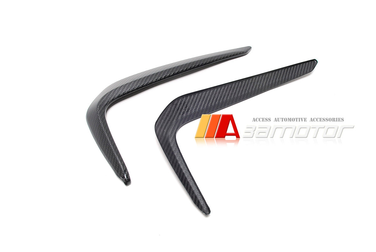 Carbon Fiber Front Bumper Brake Duct Trim Covers 2 PCS Set fit for 2017-2021 BMW G30 / G31 5-Series M Sport