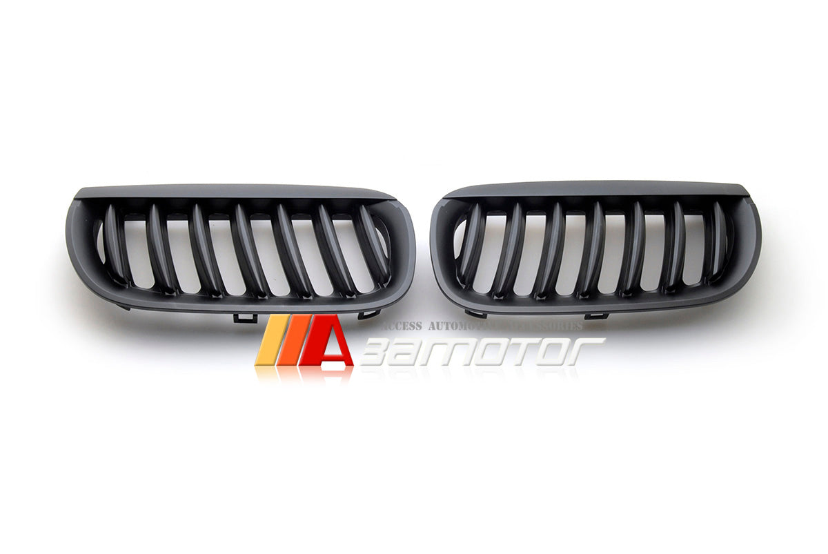 Matte Black Front Kidney Grilles Set fit for 2004-2006 BMW E83 Pre-LCI X3 SUV