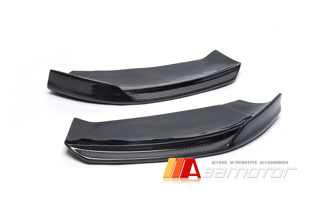 Carbon Fiber Front Bumper Lip Splitters fit for 2016-2018 Mercedes W205 C-Class Sedan AMG Package