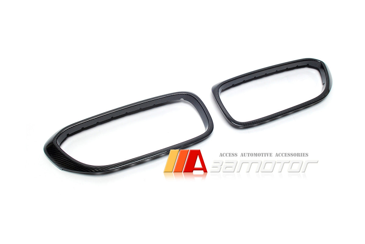 Dry Carbon Fiber Front Kidney Grille Cover Trims Set fit for 2017-2020 BMW G30 / G31 5-Series