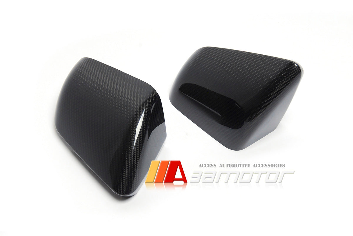 Carbon Fiber Side Mirror Cap Covers Set fit for 2015-2017 Ford Mustang with LED