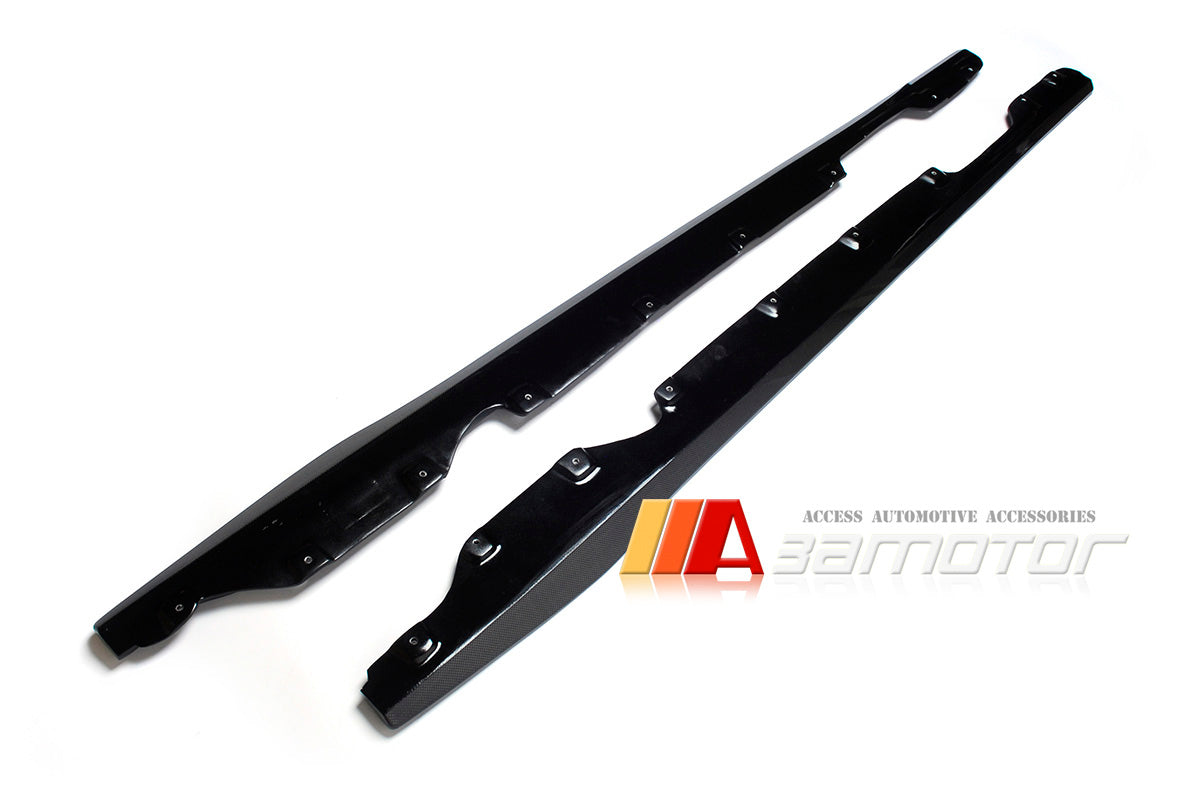 Carbon Fiber V Side Skirt Extensions Set fit for 2012-2017 BMW F12 / F13 6-Series M Sport & M6