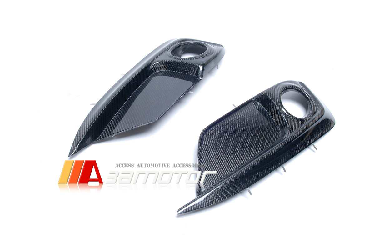 Carbon Fiber Fog Light Cover Surround Air Ducts Set fit for 2016-2018 HONDA Civic Sedan