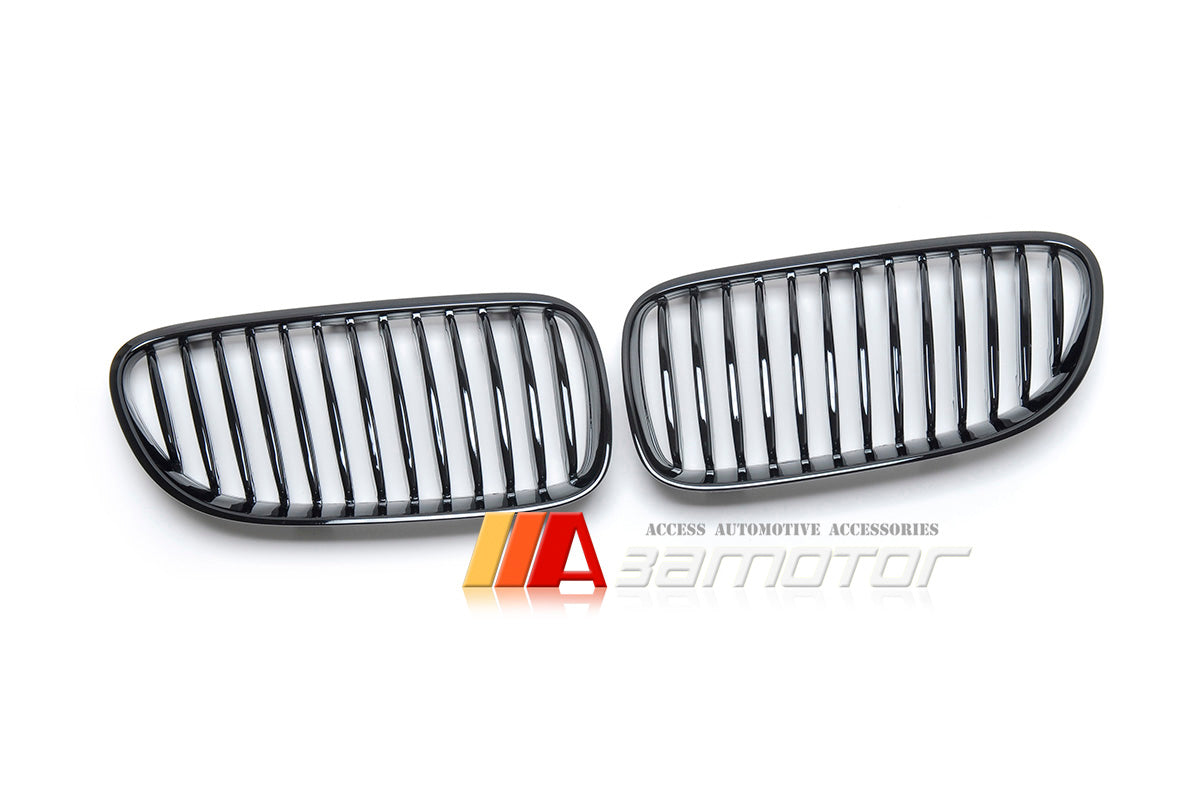 Gloss Black Front Kidney Grilles fit for 2011-2013 E92 / E93 3-Series LCI