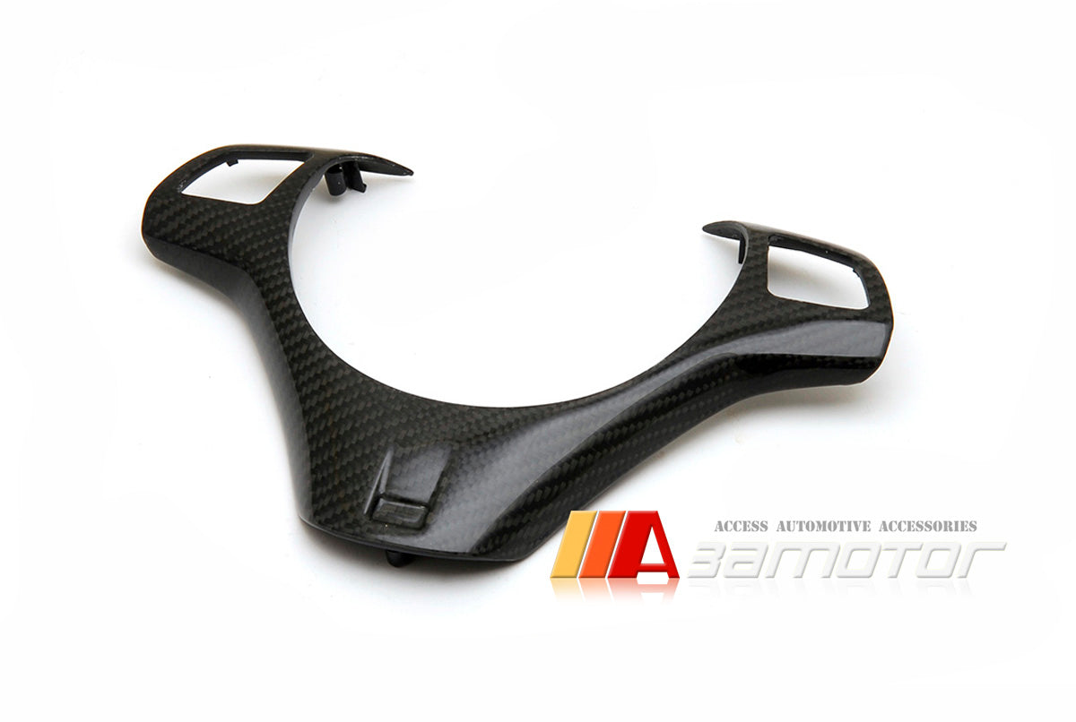 Replacement Carbon Fiber Front Steering Wheel Trim Cover fit for 2008-2013 BMW E90 M3 / E92 M3 / E93 M3