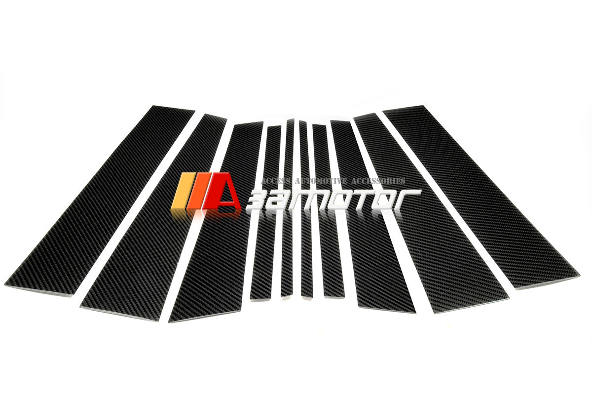 Carbon Fiber Door B Pillar Panel Trim Covers 10PCS Set fit for 1999-2006 BMW X5 E53