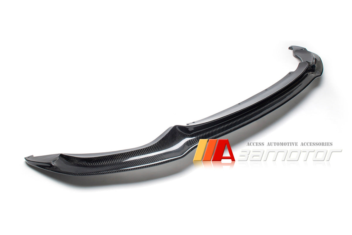 Carbon Fiber V Front Bumper Lip Spoiler fit for 2015-2021 BMW F80 M3 / F82 F83 M4
