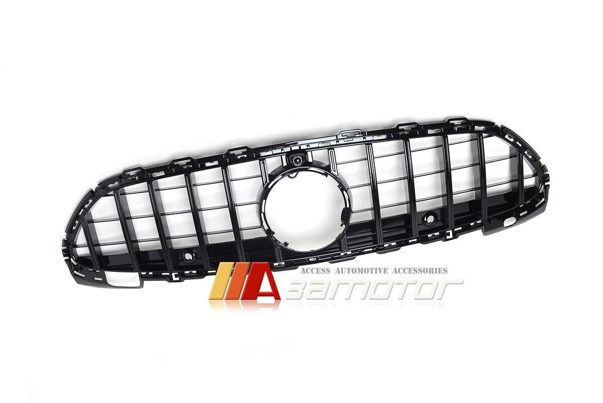 Black GT Style Front Grille fit for 2021-2023 Mercedes W206 / S206 / C206 / A206 AMG C-Class