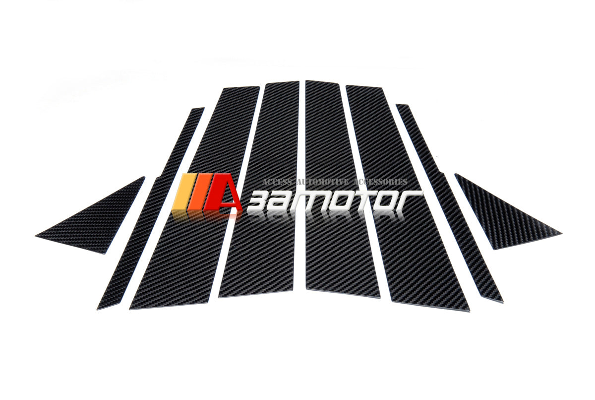 Carbon Fiber Door B Pillar Panel Trim Covers 8PCS Set fit for 2008-2014 Subaru GVB / GVF Sedan Impreza WRX STI