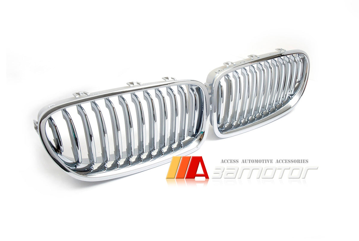 Front Chrome Kidney Grilles Backing Silver fits 2011-2016 BMW F10 / F11 5-Series & M5