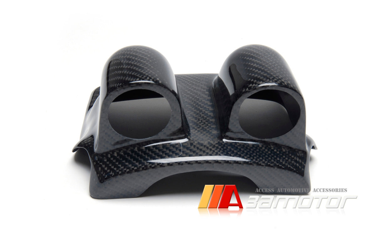 Steering Wheel Carbon Fiber Gauge Pod Dual Cover fits Mitsubishi Lancer Evolution X EVO 10