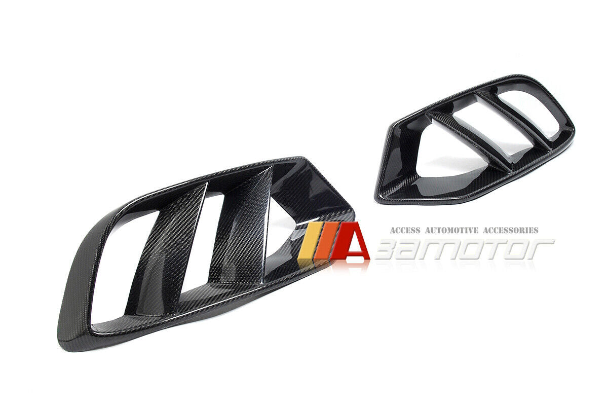Carbon Fiber Fog Light Cover Air Ducts Set fit for 2015-2018 Mercedes W205 C-Class Sedan