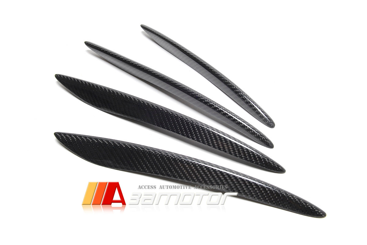 Carbon Fiber Front Corner Mesh Grill Cover Trim fit for 2017-2019 Mercedes E-Class W213 / C238